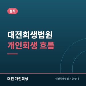 대전회생법원 개인회생 흐름 | 접수부터 면책까지 걸리는 시간